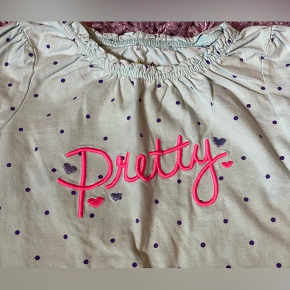 Jumping Beans girls long sleeve “pretty” shirt size 6 - Picture 6 of 7